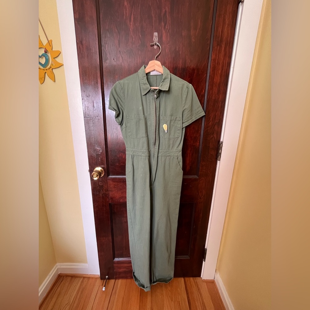 Urban Outfitters green utility jumpsuit size small
